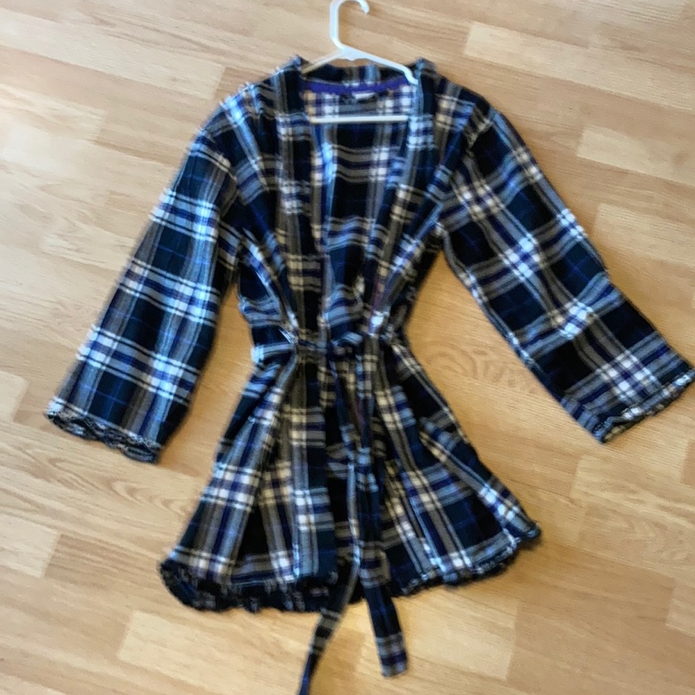 Zoe & Bella sexy flannel ladies robe